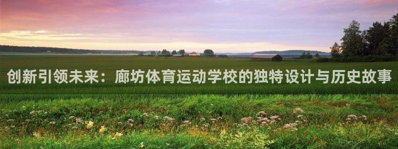 杏悦体育网页版入口：创新引领未来：廊坊体育运动学校的独特设计与历史故事